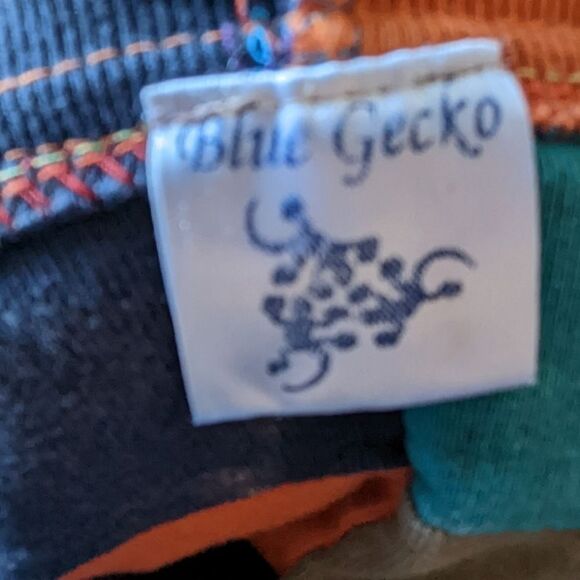 Blue Gecko - Patchwork Multicolor Hoodie - Made in Nepal - Size 12 - Picture 2 of 4